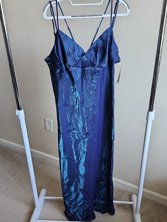 wild fable Dresses & Skirts - wild fable Iridescent Navy Blue Maxi Slip Dress with Double Straps